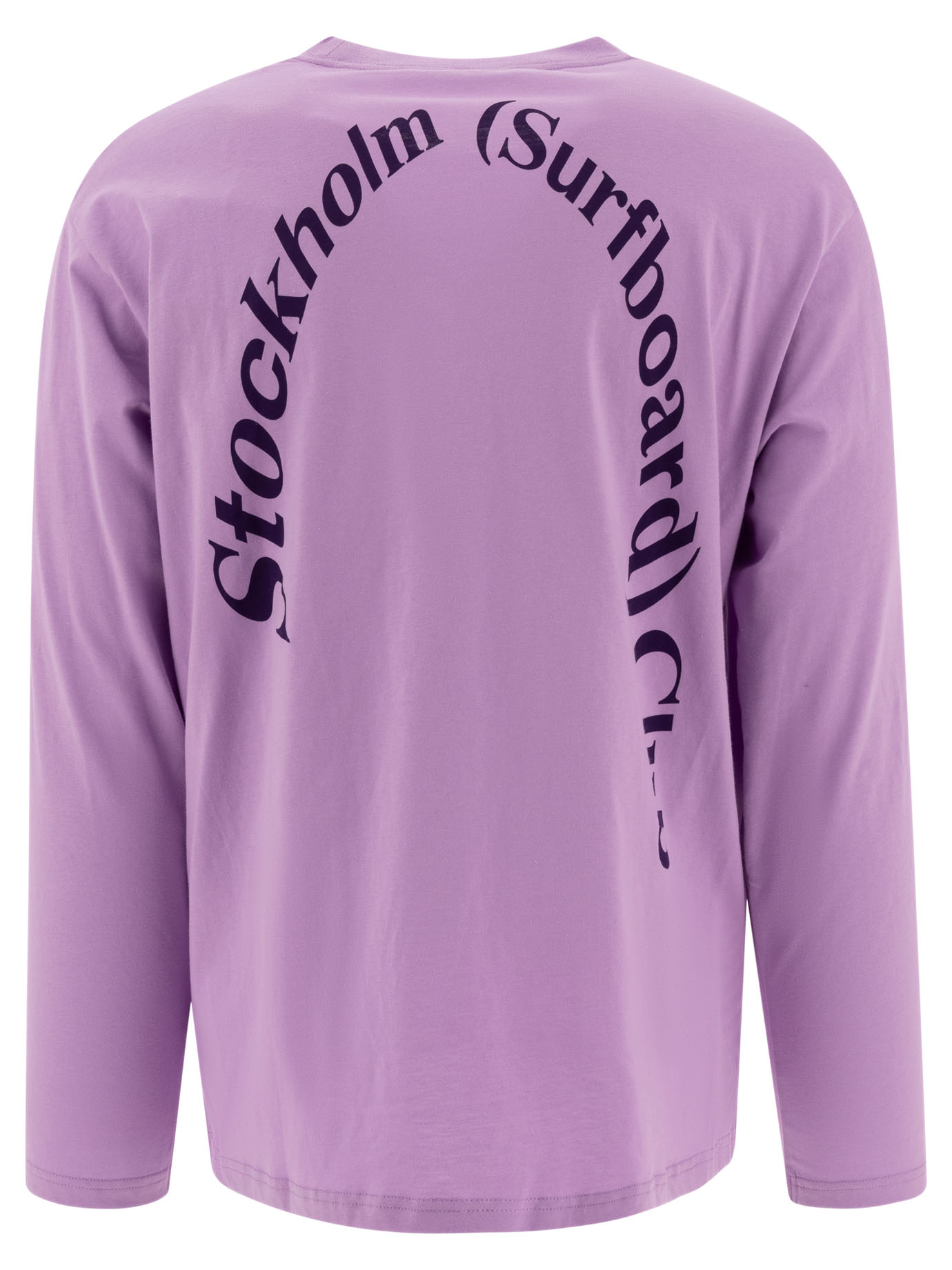 STOCKHOLM SURFBOARD CLUB Purple Arch Logo t-shirt